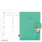 2025 Cute Solid Color Magnetic Buckle Design 365 Day Weekly Plan Diary Planner Notebooks A6 Journal School Supplies Stationery