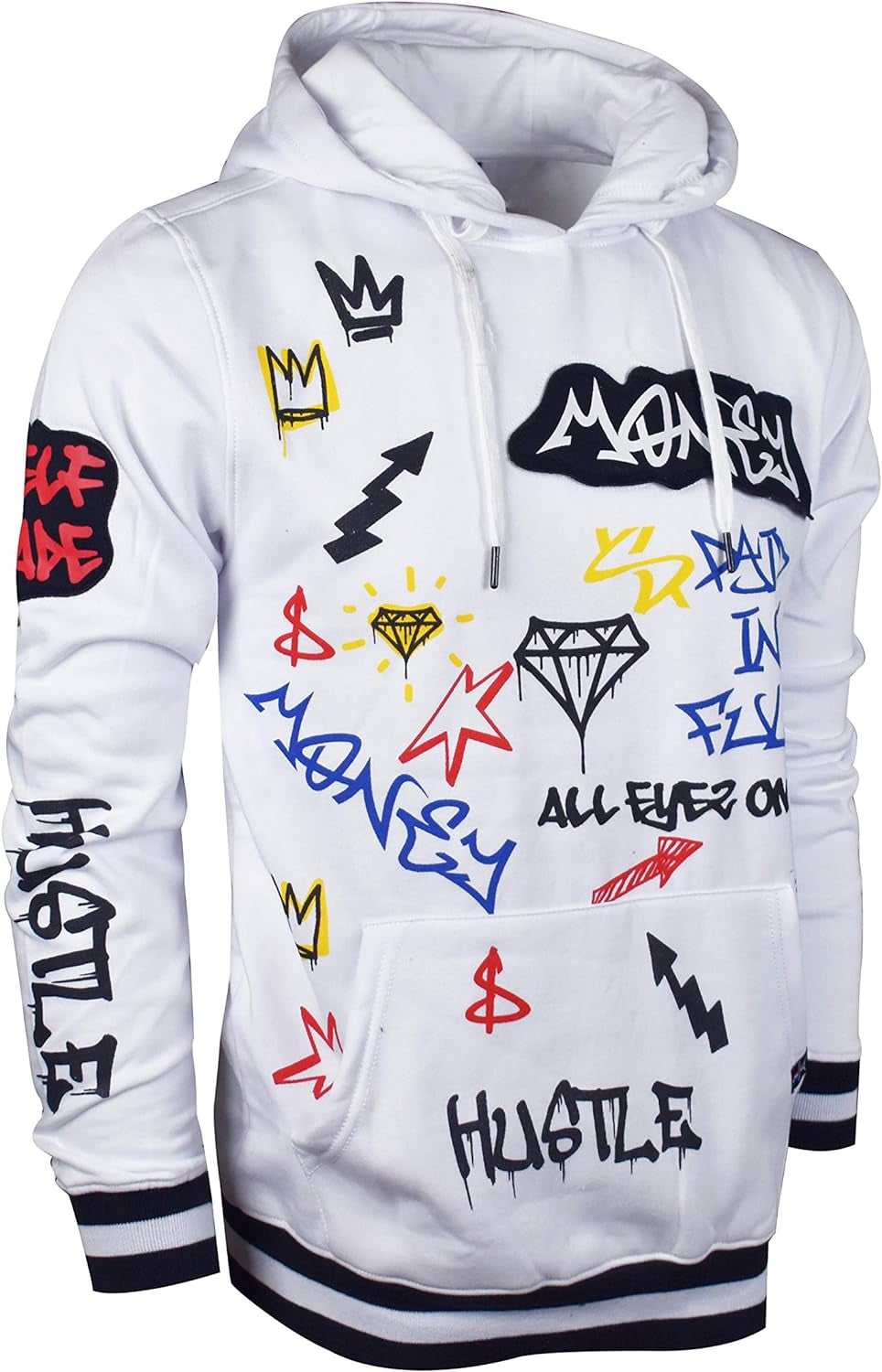 BRAND Mens Hip Hop Premium Slim Fit Track Pants - Athletic Jogger Bottom with Side Taping