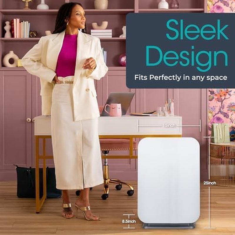 Air Purifier Breathesmart Flex HEPA with Pure Filter | 1400 Sq. Ft | Perfect for Bedrooms & Home Offices - Captures Allergens, Dust, & Mold - Espresso