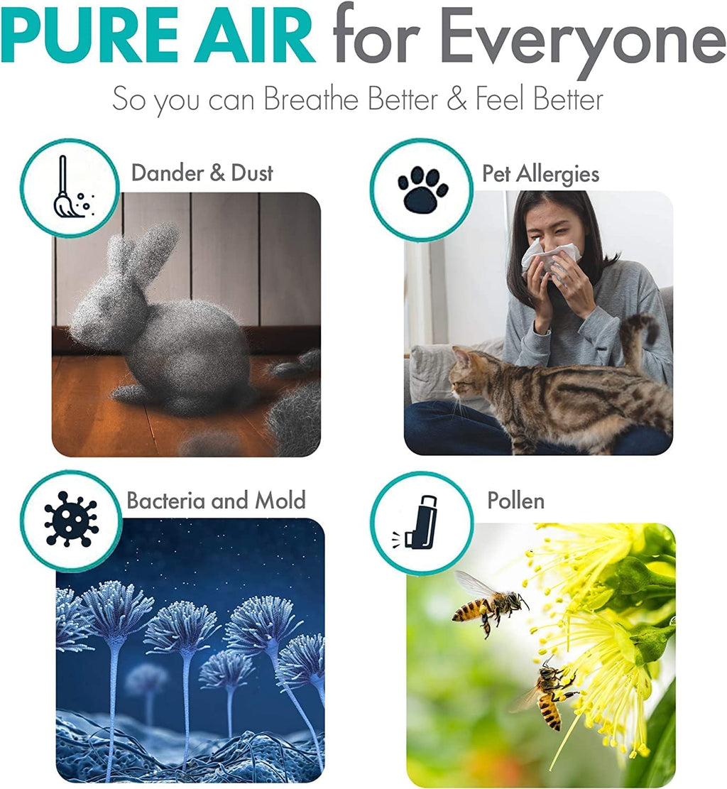 Air Purifier Breathesmart Flex HEPA with Pure Filter | 1400 Sq. Ft | Perfect for Bedrooms & Home Offices - Captures Allergens, Dust, & Mold - Espresso